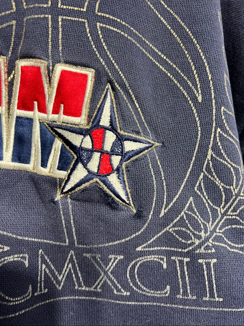 Vintage USA Basketball Dream Team Jacket Full Zip Mens L Blue 90s NBA EUC